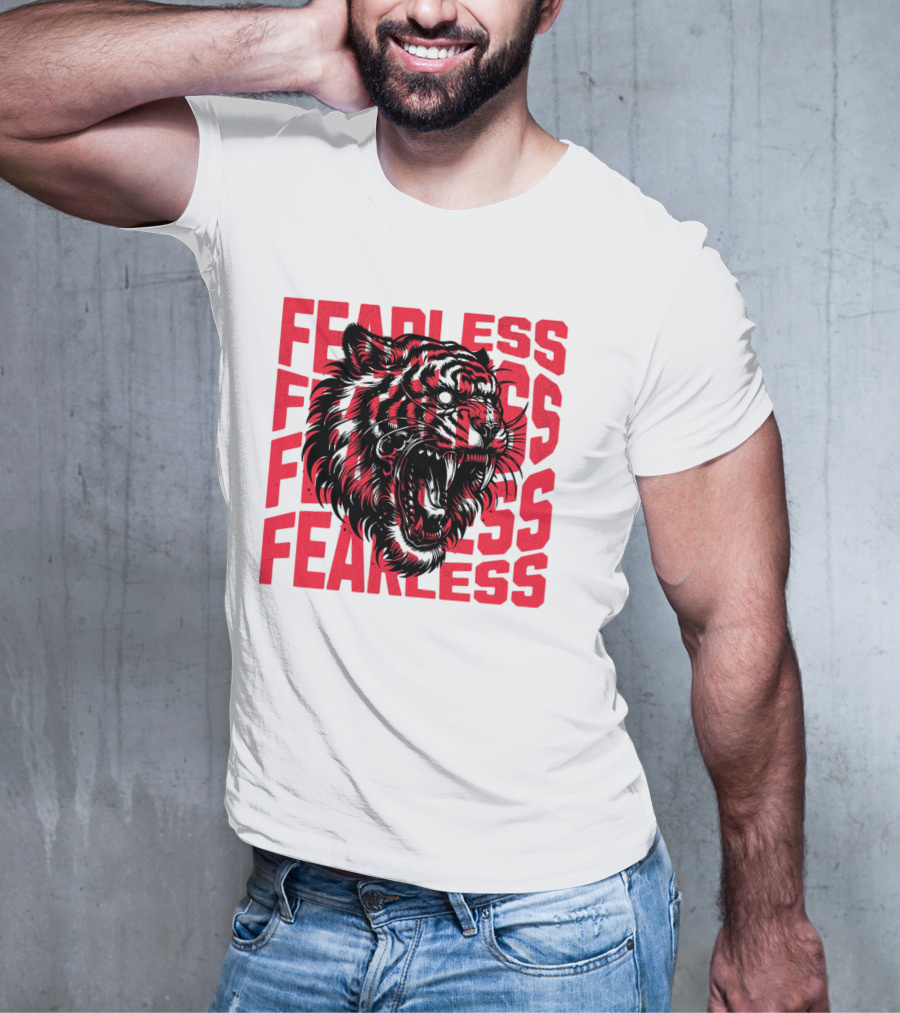 FEARLESS Fearless Tiger Roaring Face T-Shirt
