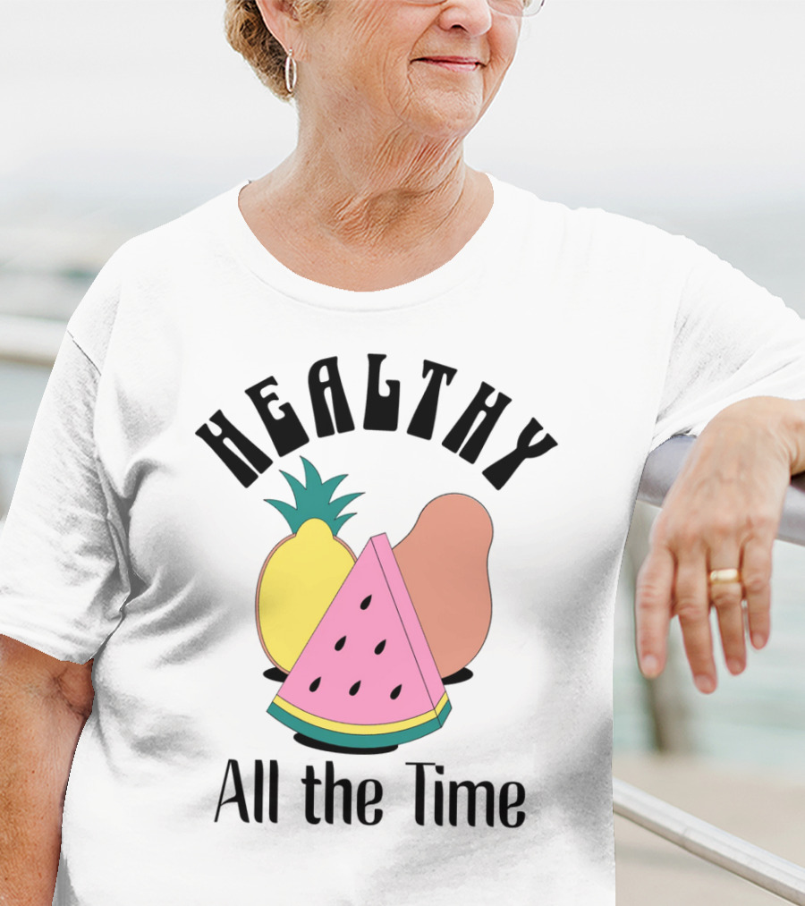Healthy All The Time Watermelon Lemon Pear T-Shirt
