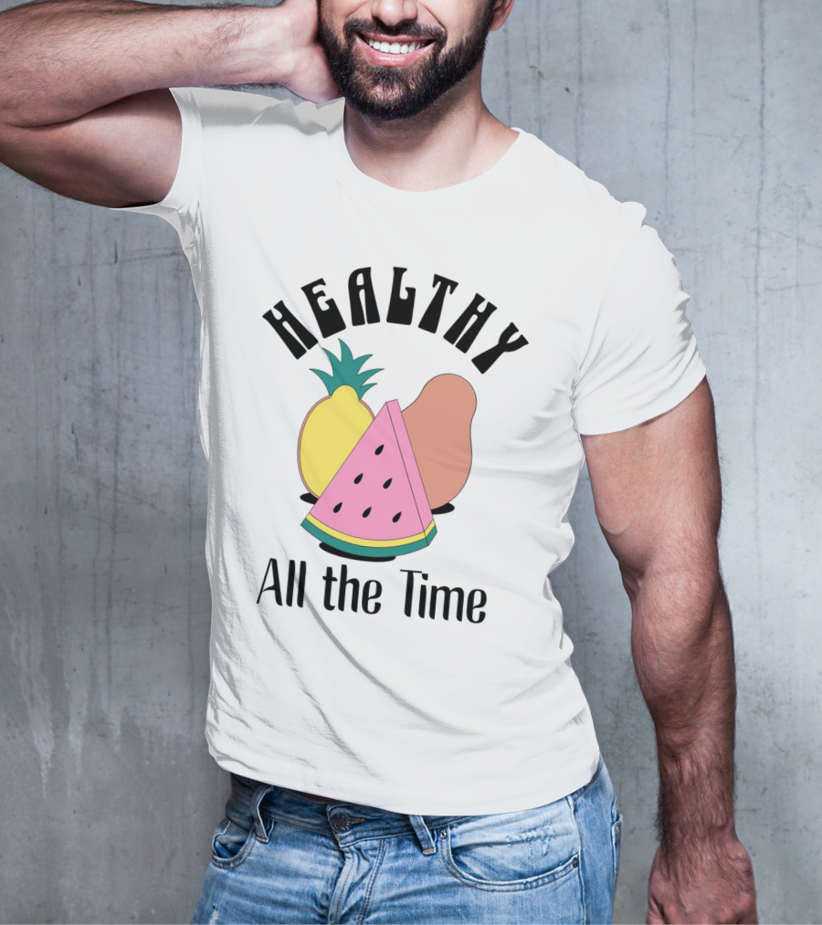 Healthy All The Time Watermelon Lemon Pear T-Shirt