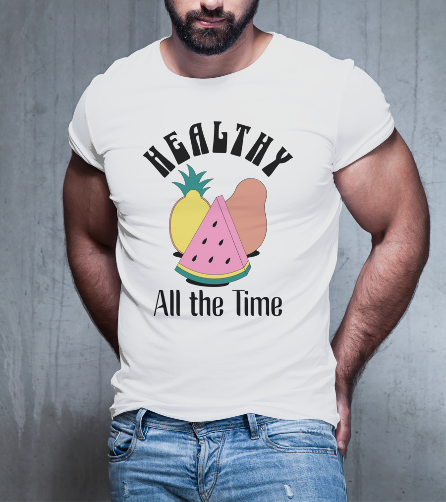 Healthy All The Time Watermelon Lemon Pear T-Shirt