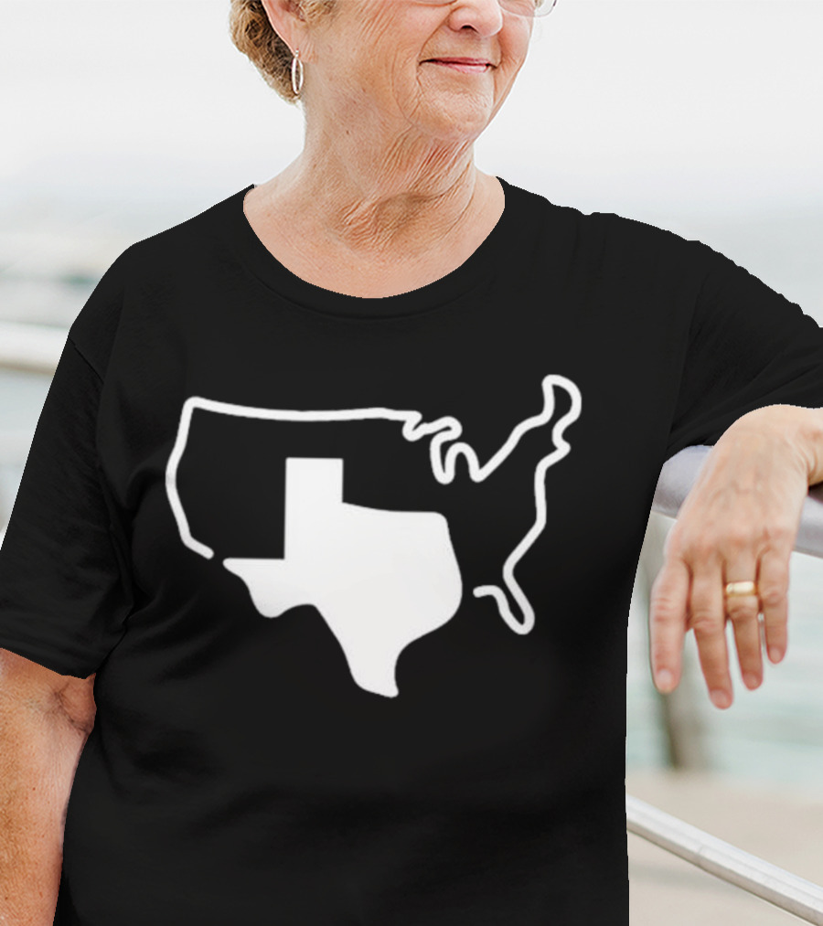 Grand Texas Humor Map Outline T-Shirt