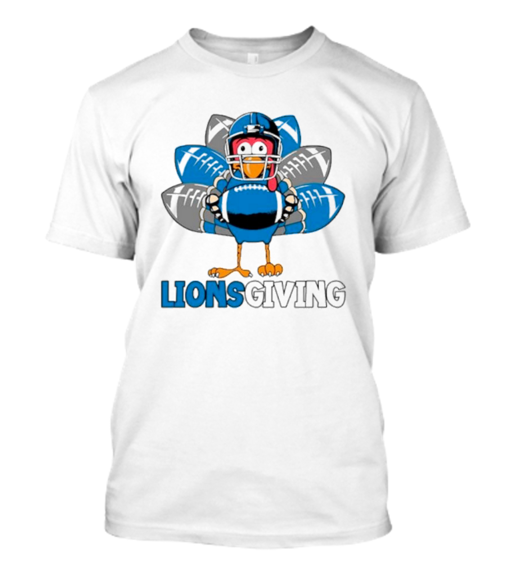 Lionsgiving Detroit Lions Thanksgiving Turkey Football T-Shirt