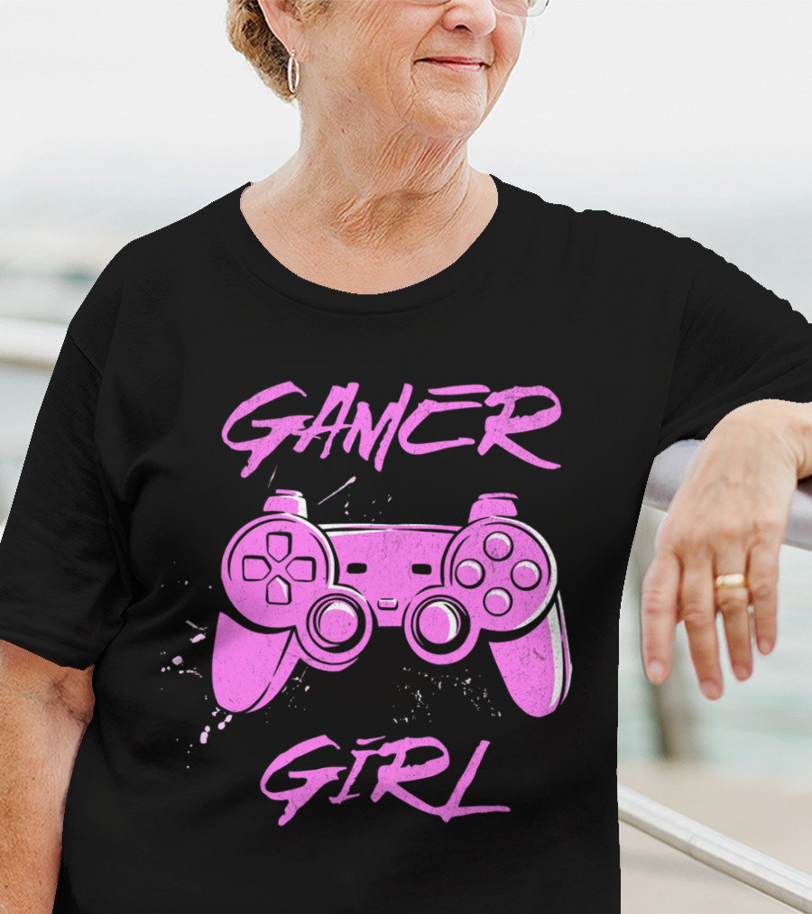 Gamer Girl Pink Controller T-Shirt