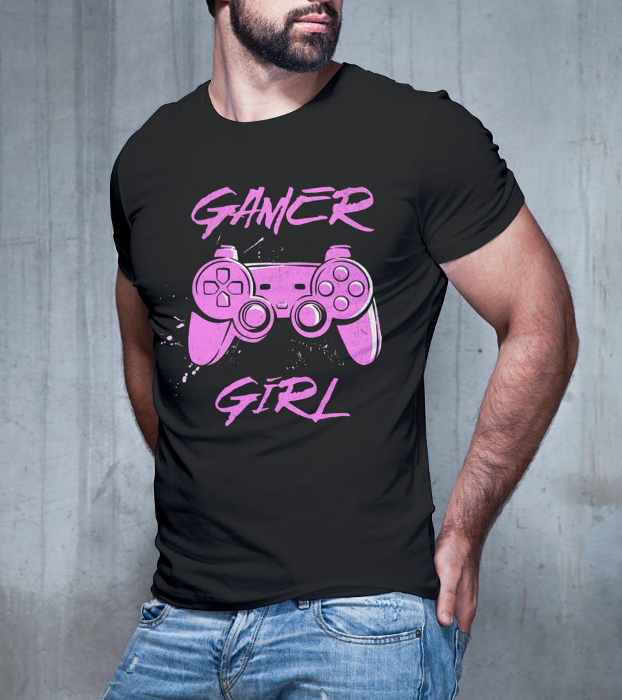 Gamer Girl Pink Controller T-Shirt
