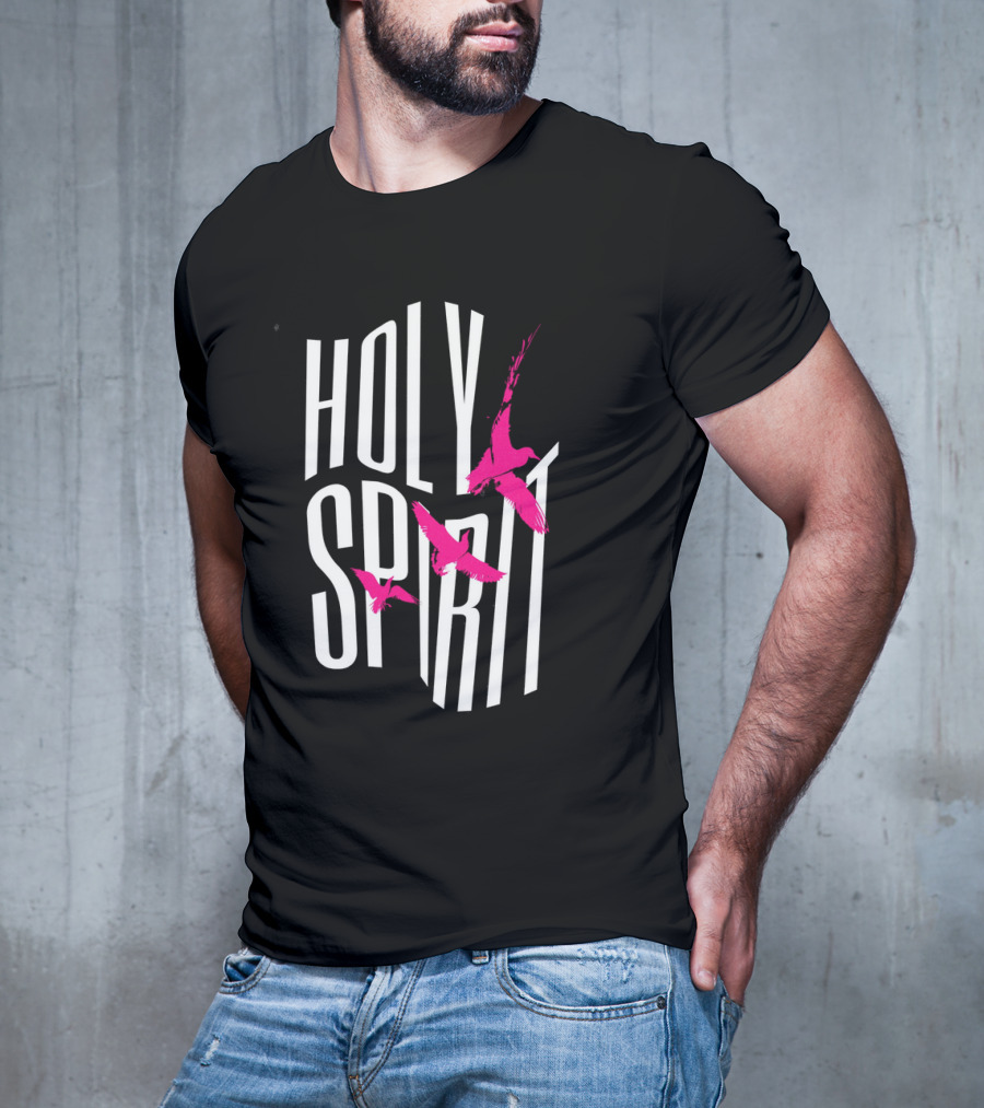 Holy Spirit Pink Birds Streetwear T-Shirt