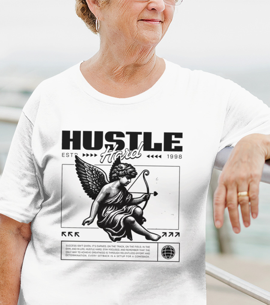 Hustle Hard Angel EST 1998 T-Shirt