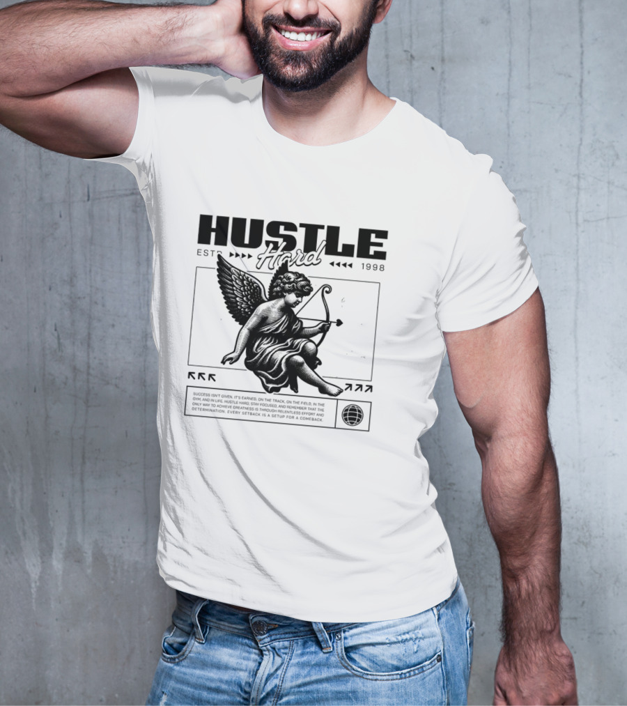 Hustle Hard Angel EST 1998 T-Shirt