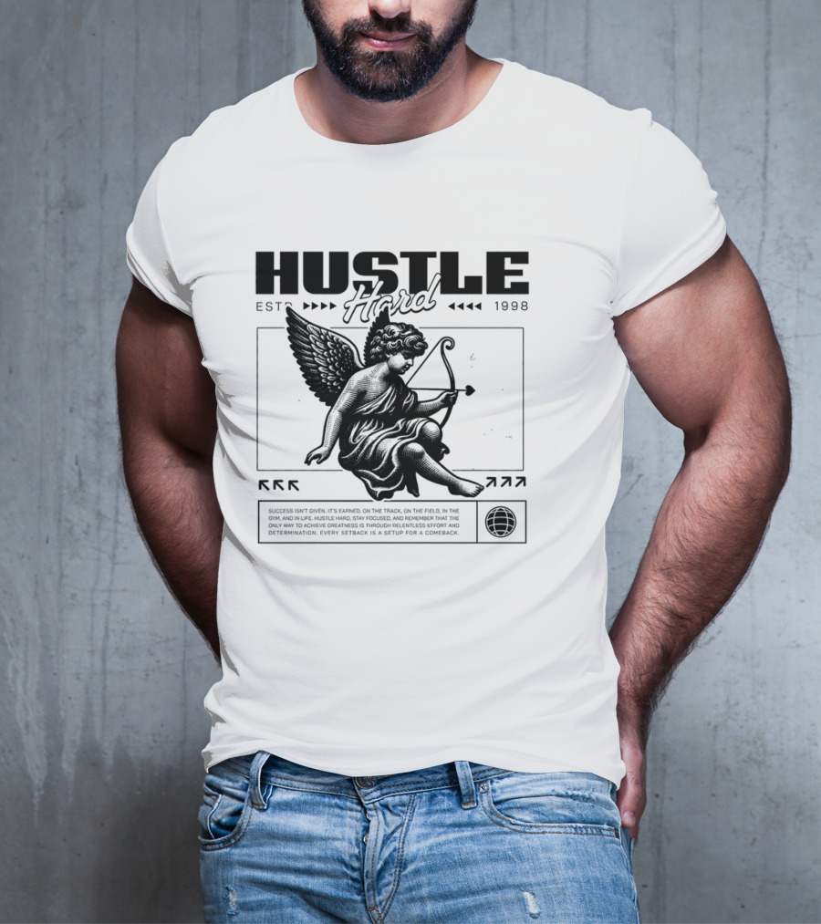 Hustle Hard Angel EST 1998 T-Shirt