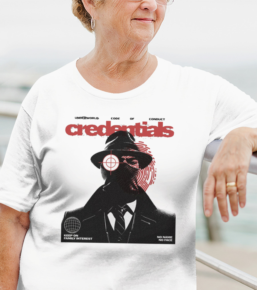 Credentials Underworld Code Of Conduct Keep On Family Interest No Name No Face T-Shirt