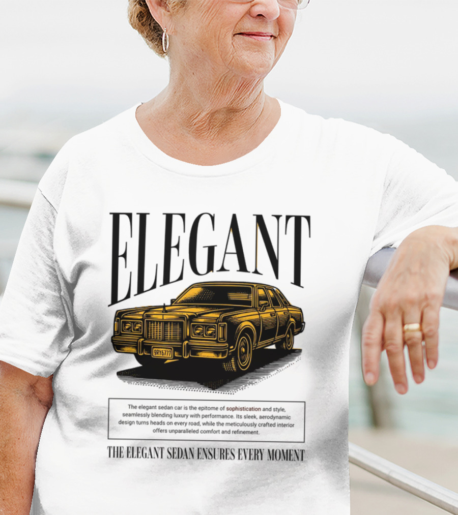 ELEGANT Sedan Sophistication Style Performance Comfort T-Shirt