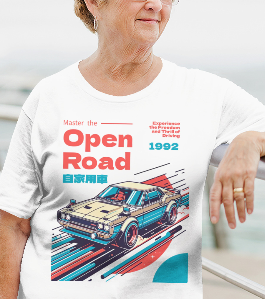 Master The Open Road 1992 Experience The Freedom And Thrill Of Driving Japan Car T-Shirt