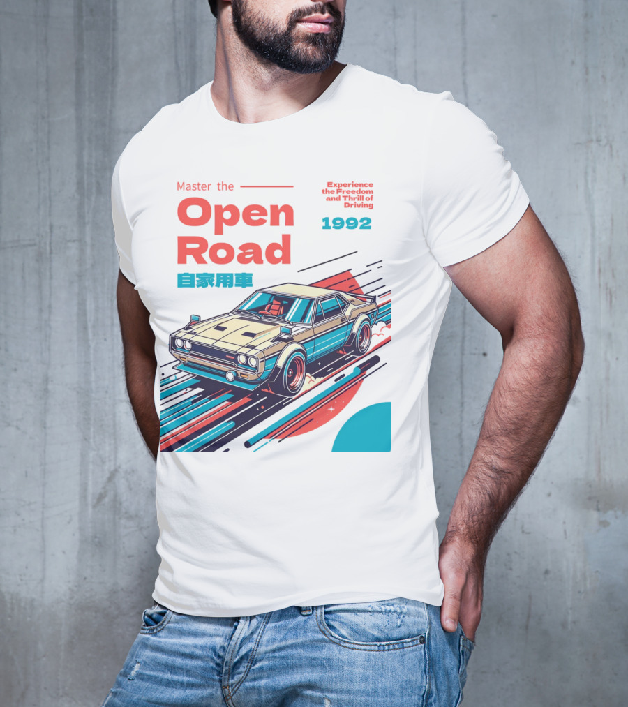Master The Open Road 1992 Experience The Freedom And Thrill Of Driving Japan Car T-Shirt