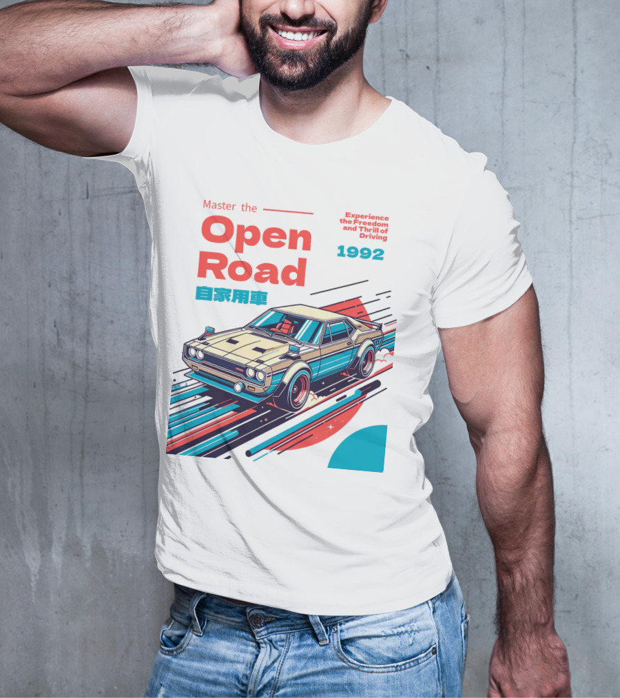 Master The Open Road 1992 Experience The Freedom And Thrill Of Driving Japan Car T-Shirt
