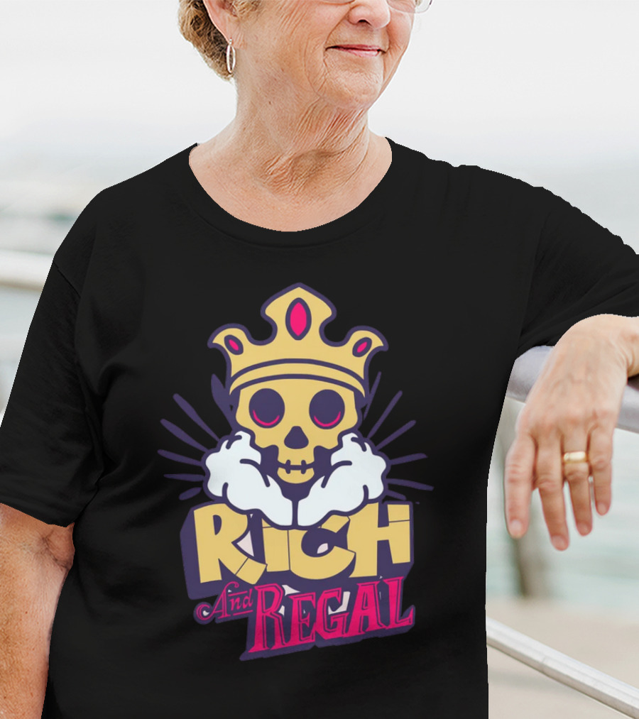 Rich And Regal Skull With Crown Icon T-Shirt
