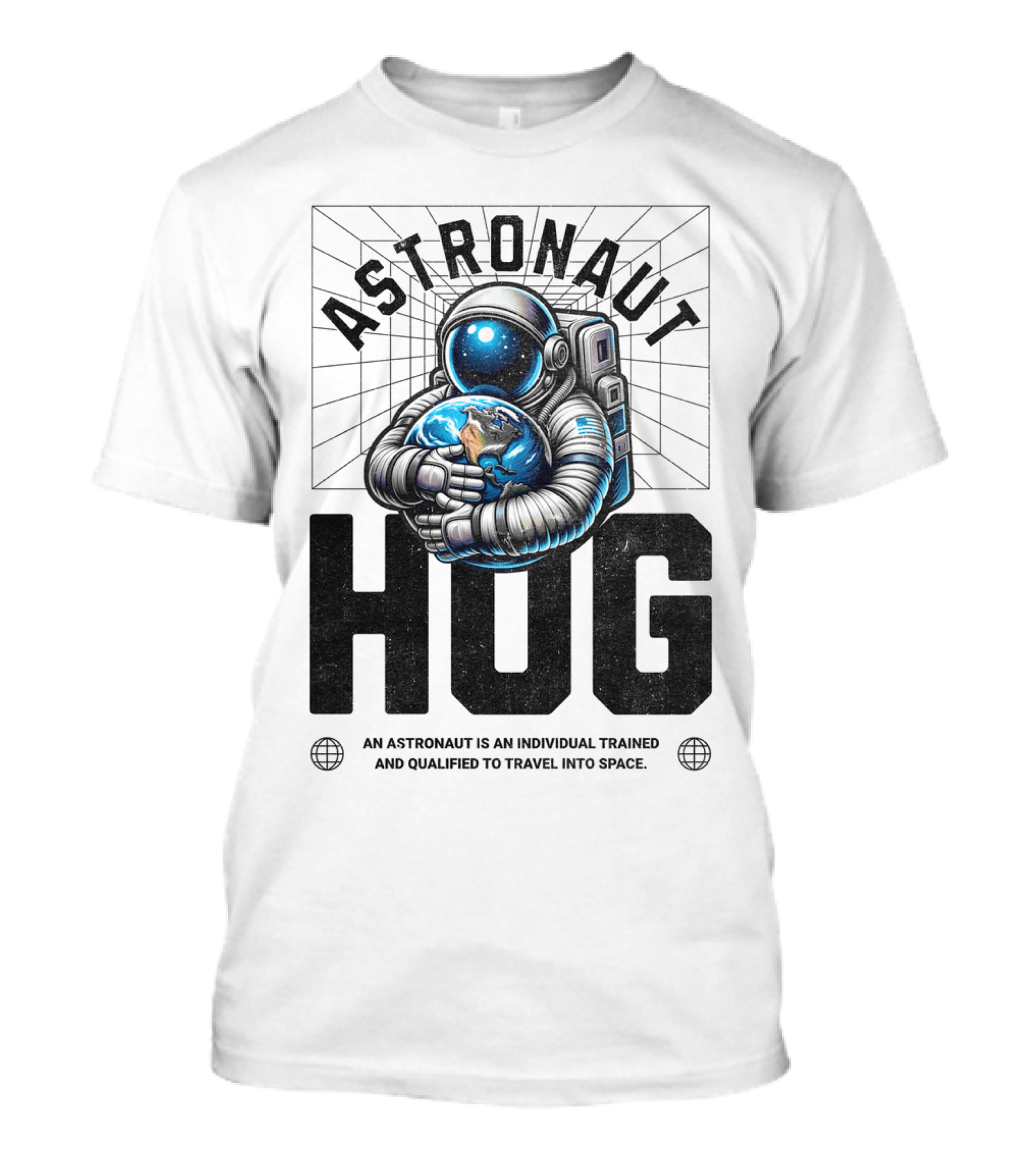 Astronaut Hug Earth Embrace Space Travel Qualification T-Shirt