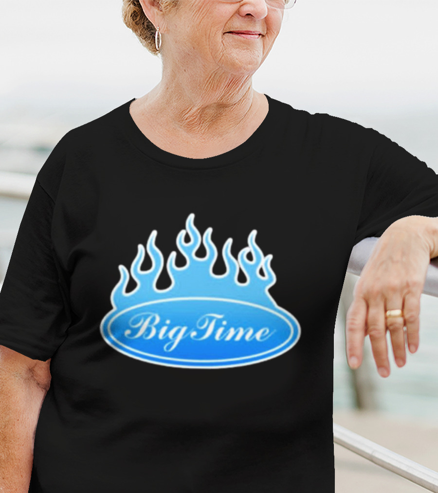Big Time Blue Flame Oval Emblem T-Shirt