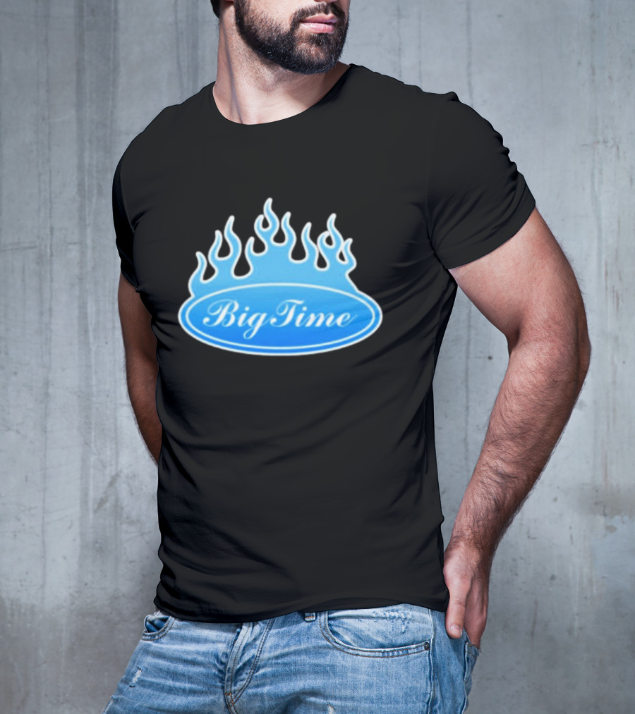 Big Time Blue Flame Oval Emblem T-Shirt