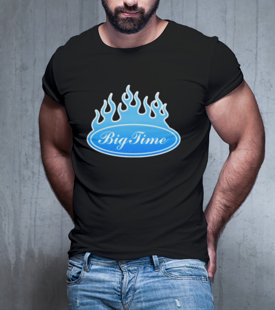 Big Time Blue Flame Oval Emblem T-Shirt