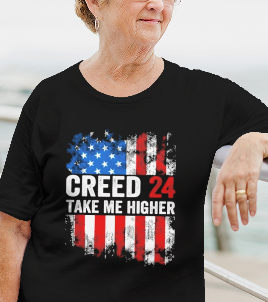 Creed 24 Take Me Higher American Flag T-Shirt