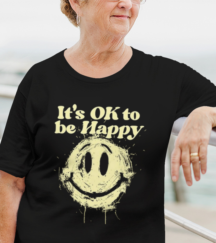 DJ KHALED It’s OK To Be Happy Distorted Smiley T-Shirt