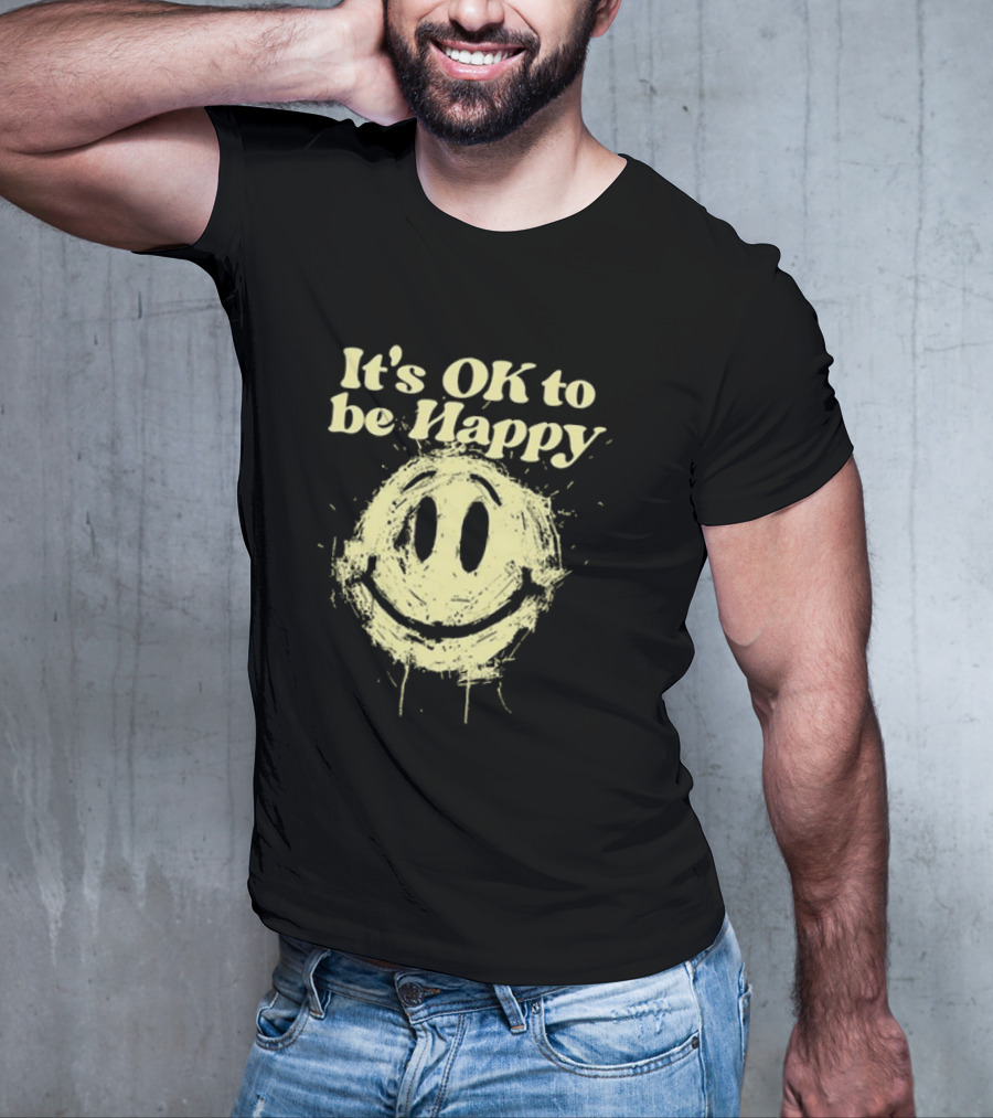 DJ KHALED It’s OK To Be Happy Distorted Smiley T-Shirt