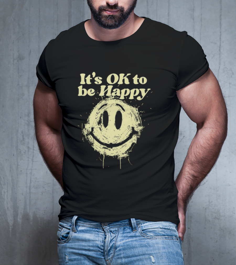 DJ KHALED It’s OK To Be Happy Distorted Smiley T-Shirt
