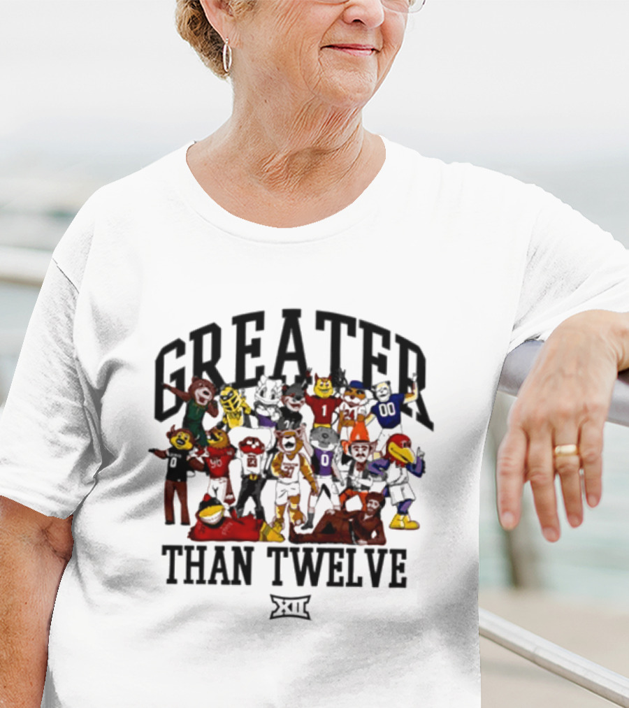 Greater Than Twelve Big 12 Conference Mascot Family T-Shirt