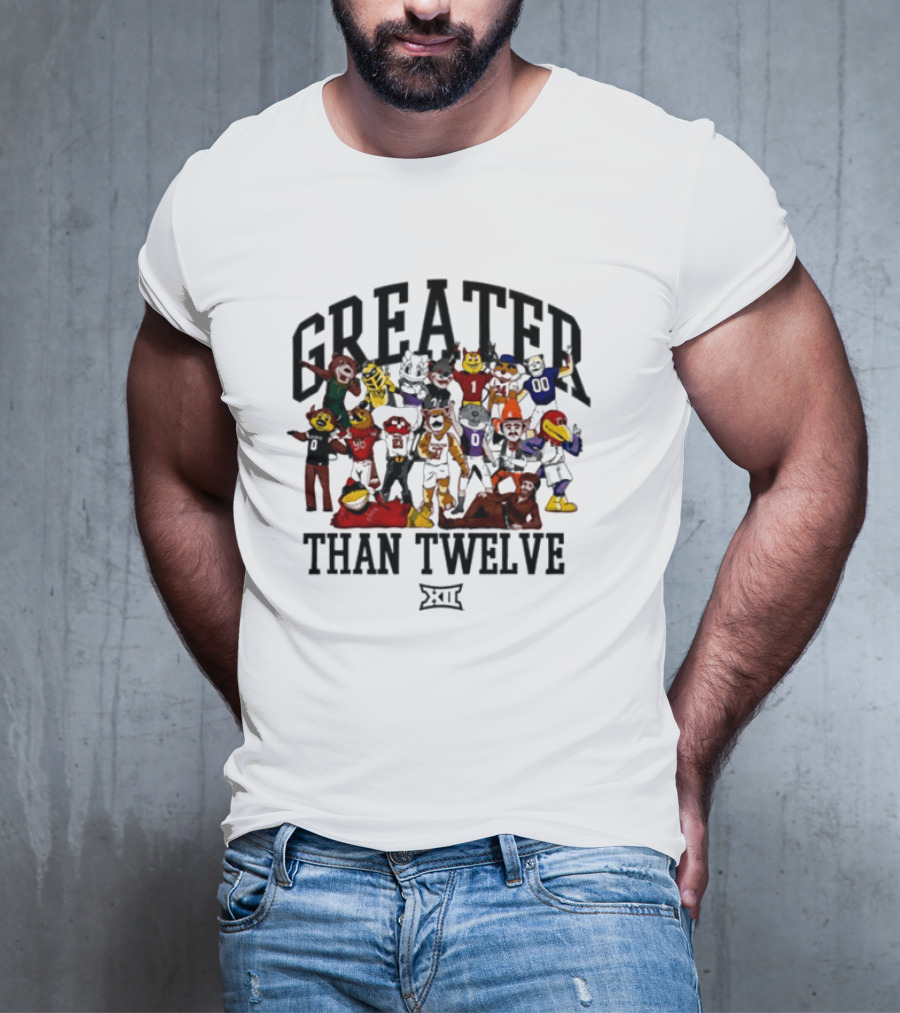 Greater Than Twelve Big 12 Conference Mascot Family T-Shirt