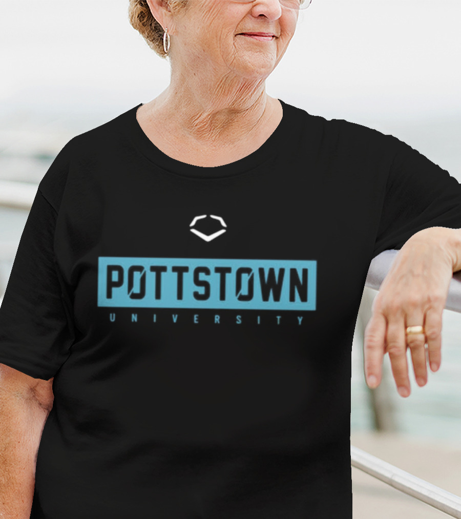 Pottstown University Gaming Logo Style With Geometric Emblem T-Shirt