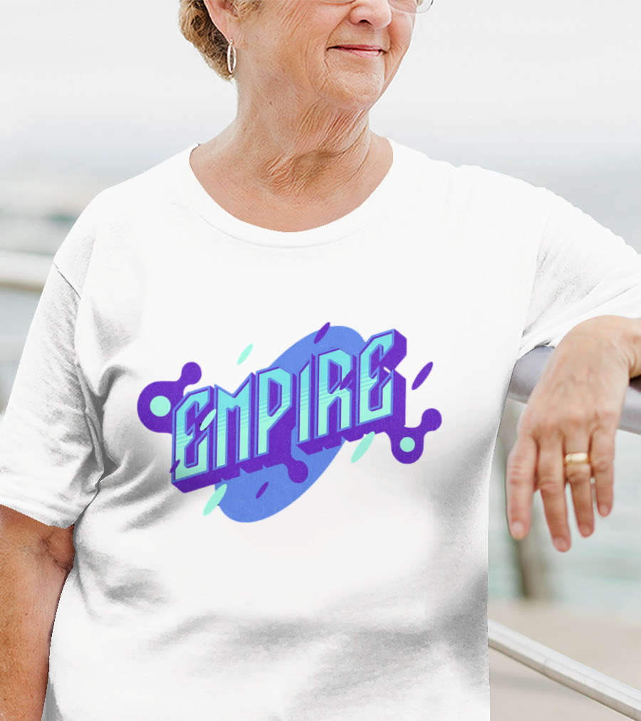 Empire Bold Neon Blue Purple T-Shirt