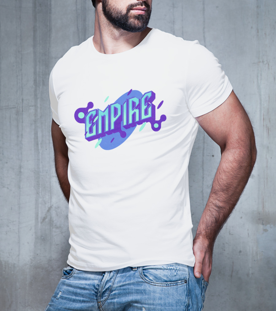 Empire Bold Neon Blue Purple T-Shirt