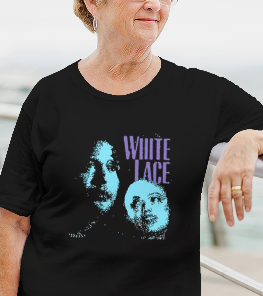 White Lace Skyler Acord Blue Faces T-Shirt