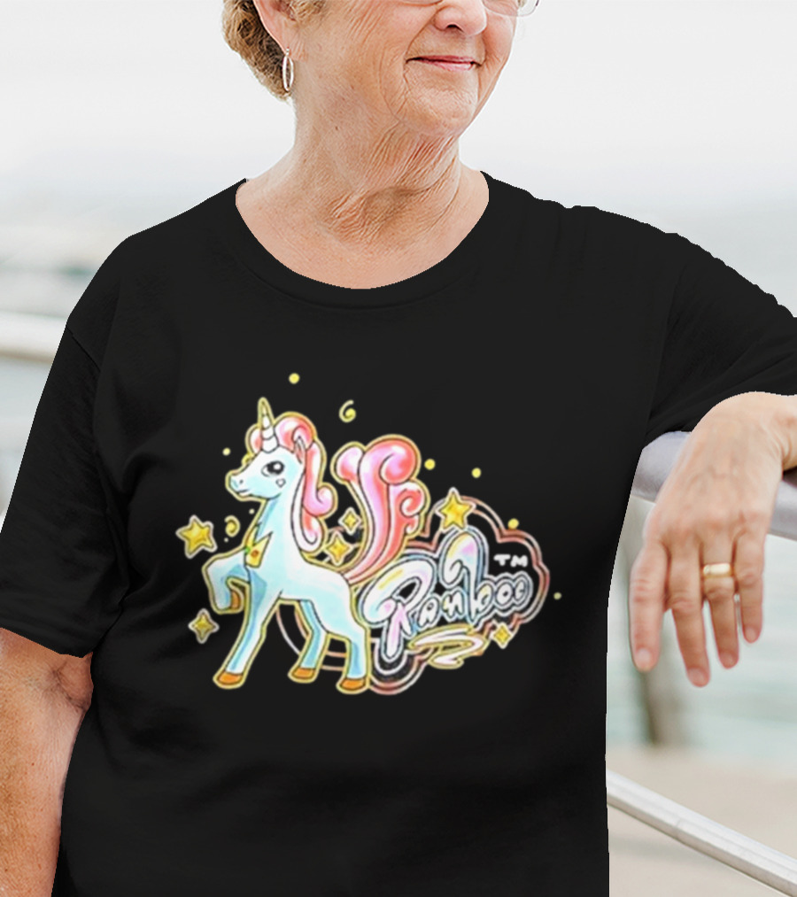 Ranboo TM Unicorn With Stars And Pink Mane T-Shirt