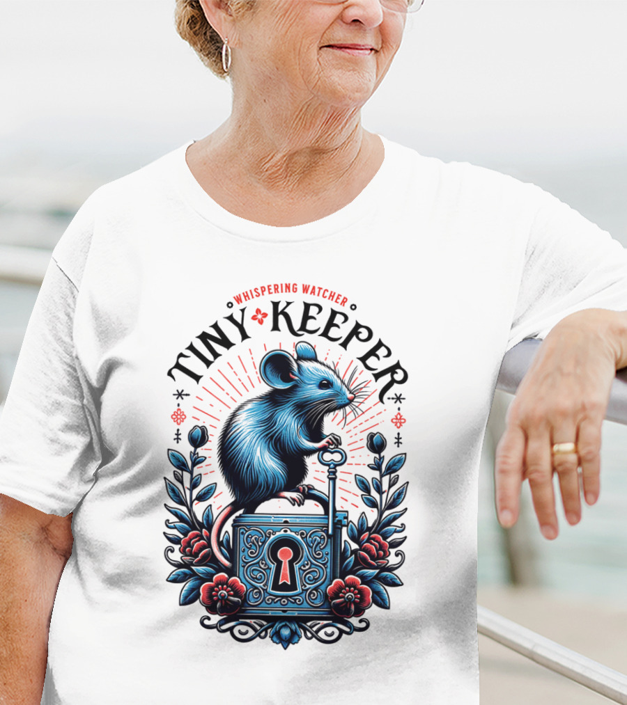 Whispering Watcher Tiny Keeper Mouse Key T-Shirt