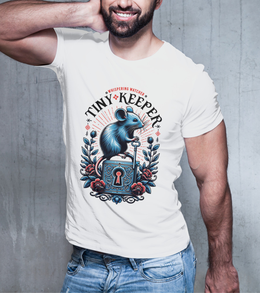 Whispering Watcher Tiny Keeper Mouse Key T-Shirt