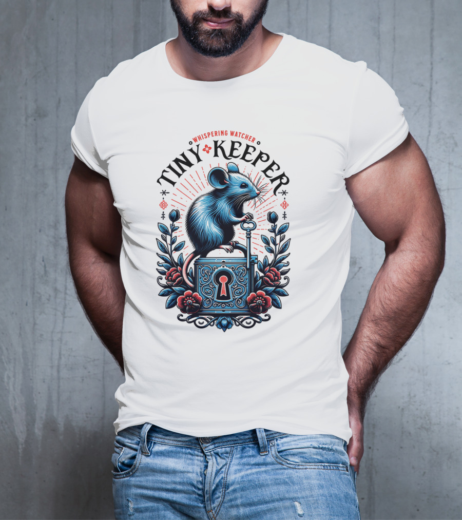 Whispering Watcher Tiny Keeper Mouse Key T-Shirt