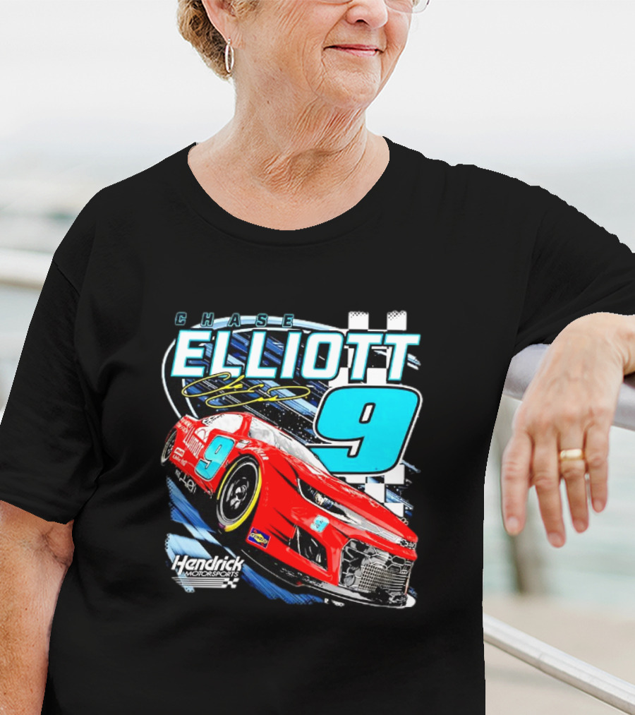 Chase Elliott Hendrick Motorsports No. 9 Racing Car T-Shirt