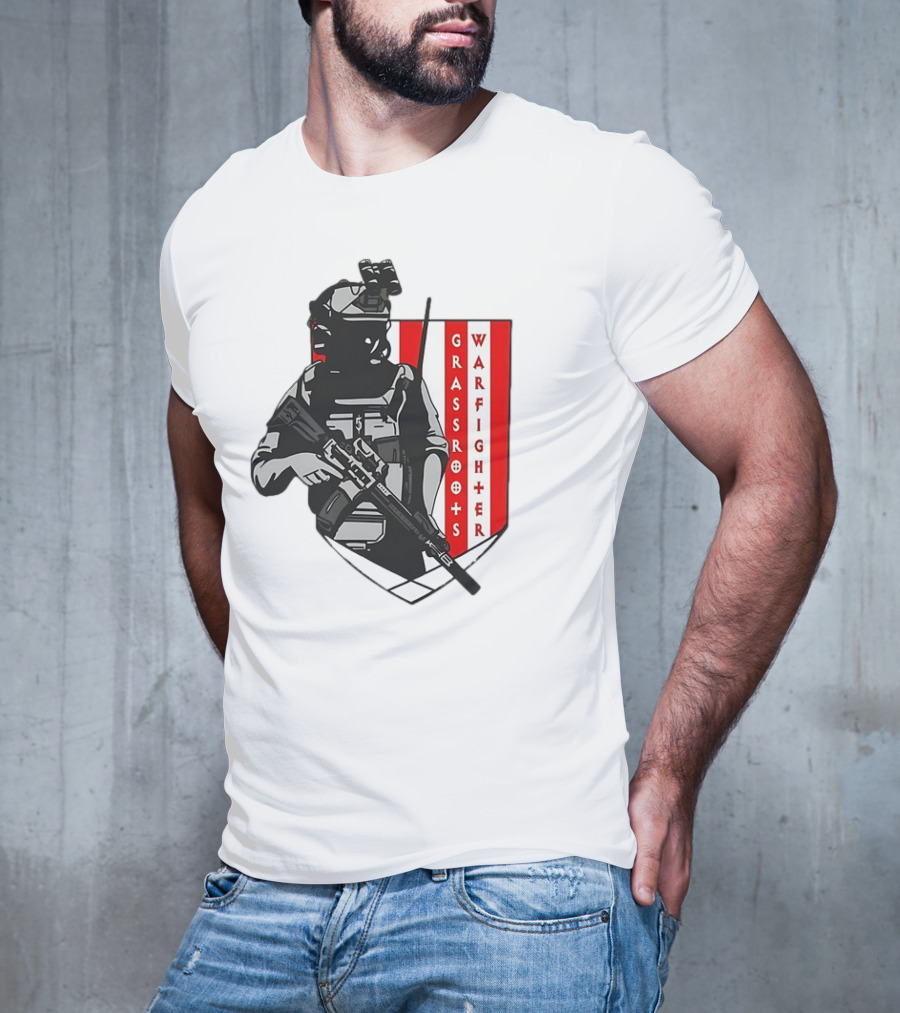 Grassroots Warfighter Tactical Operator Shield T-Shirt