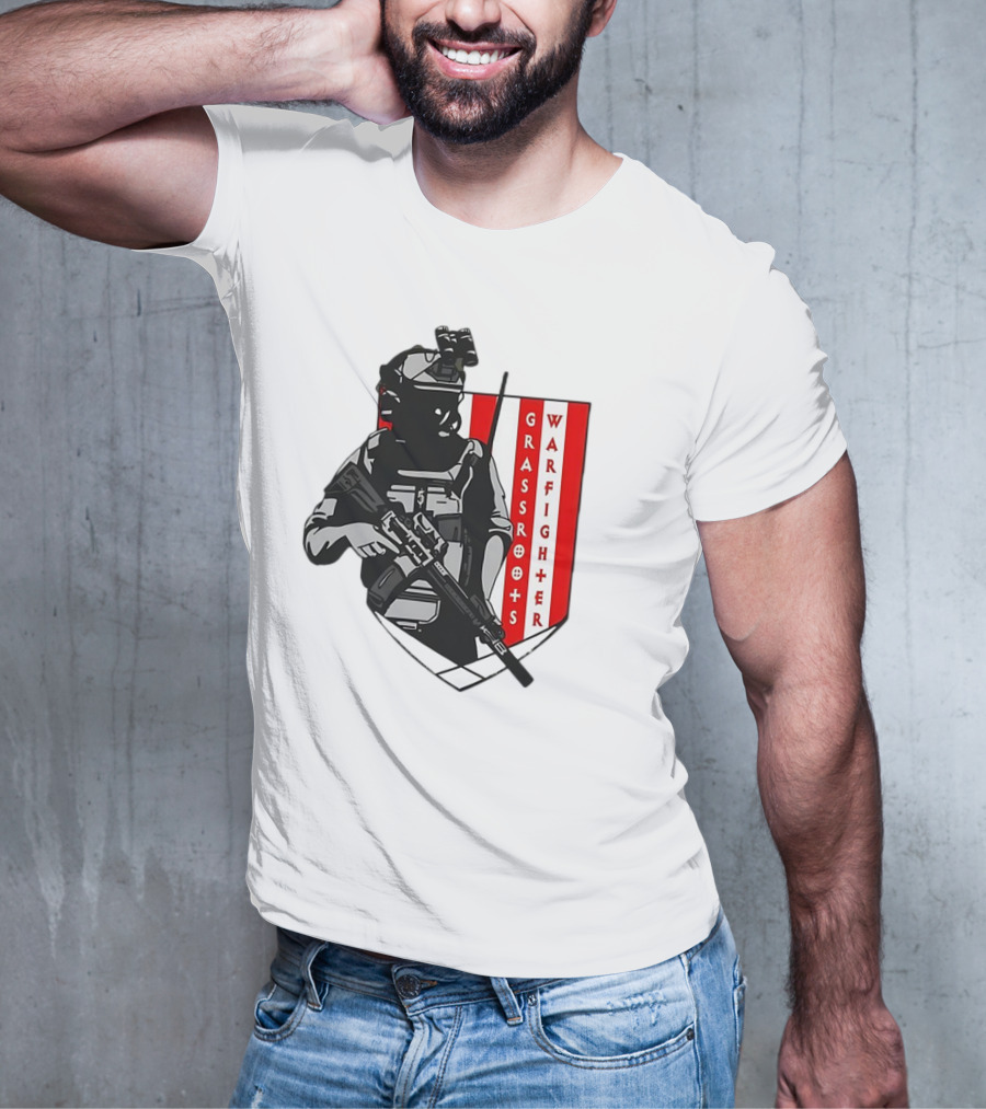 Grassroots Warfighter Tactical Operator Shield T-Shirt