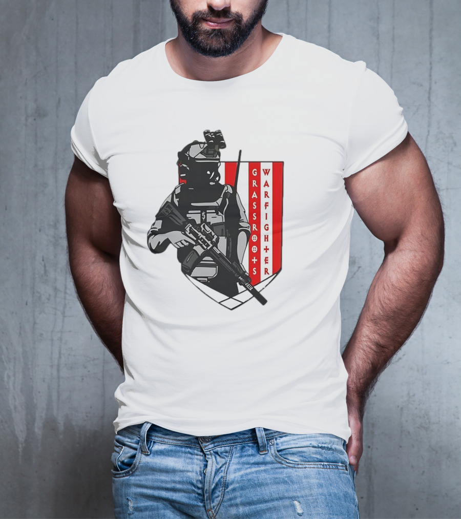 Grassroots Warfighter Tactical Operator Shield T-Shirt