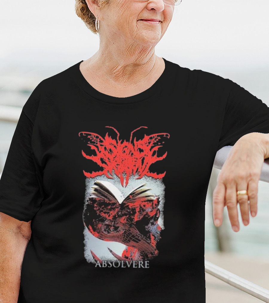 Absolvere Signs Of The Swarm Red Abstract Skull T-Shirt