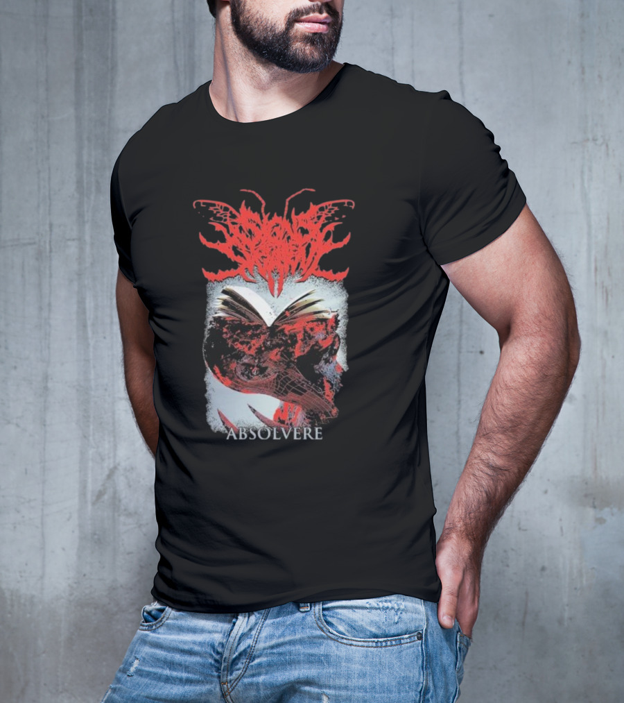 Absolvere Signs Of The Swarm Red Abstract Skull T-Shirt