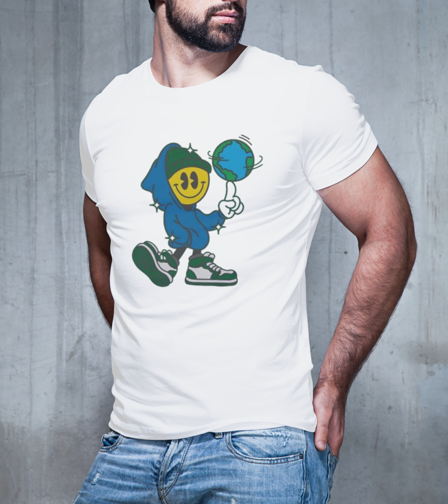 Connor Price Globe Spinner Smiley Face Hoodie Sneakers Planet T-Shirt