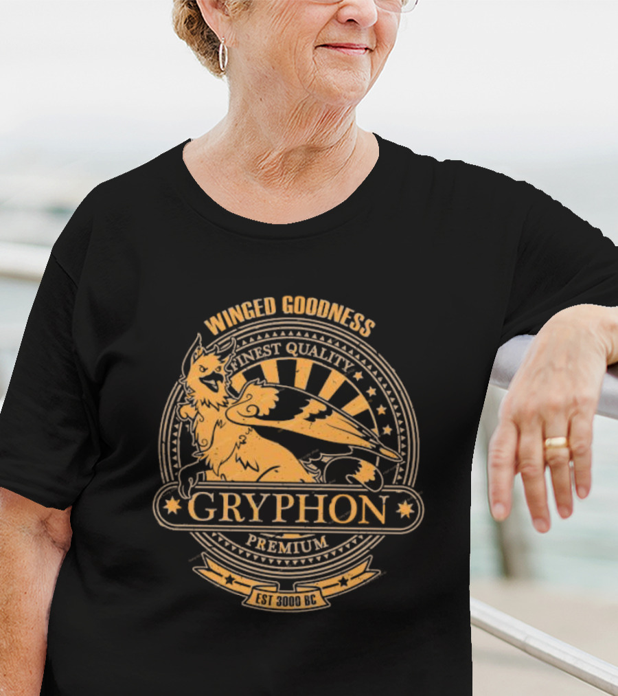 Winged Goodness Gryphon Premium Finest Quality Est 3000 BC T-Shirt