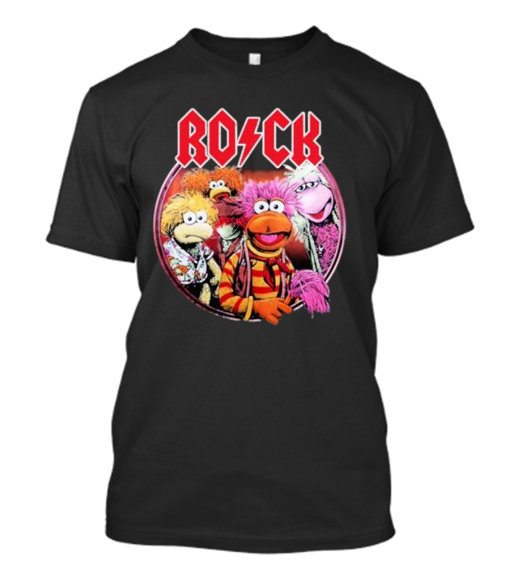 Jim Henson Fraggle Rock Characters With Iconic Rock Styling T-Shirt