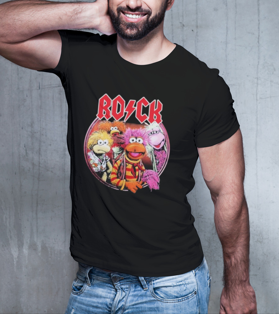 Jim Henson Fraggle Rock Characters With Iconic Rock Styling T-Shirt