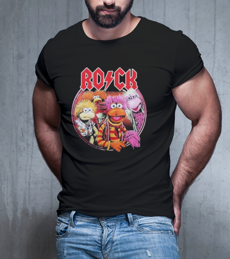 Jim Henson Fraggle Rock Characters With Iconic Rock Styling T-Shirt