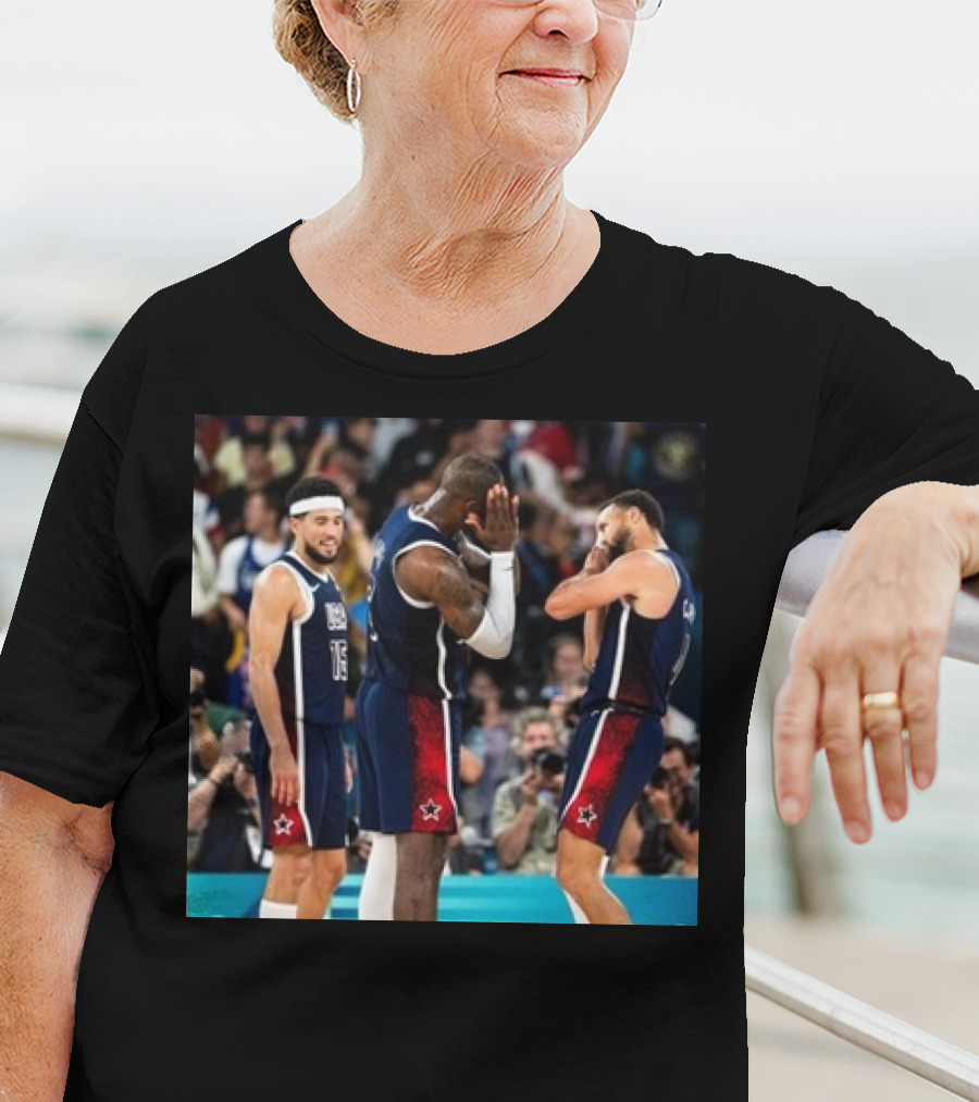 Stephen Curry Lebron James Night Night USA Basketball Olympic Paris T-Shirt