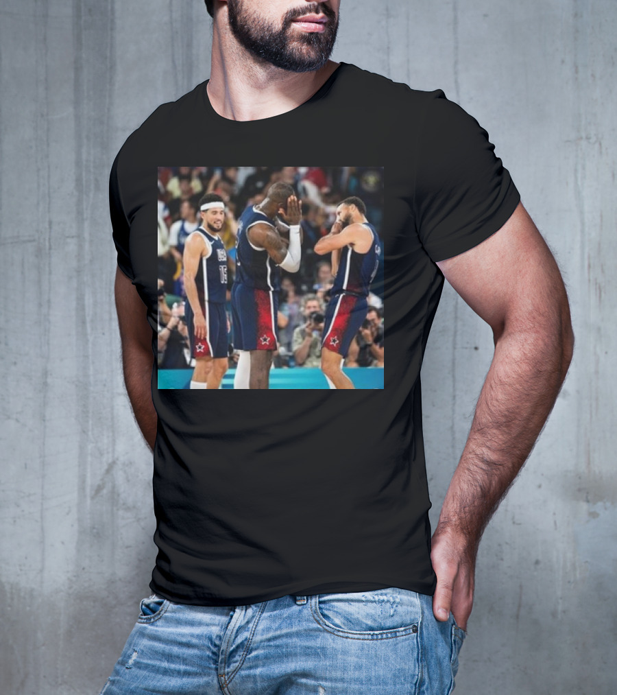 Stephen Curry Lebron James Night Night USA Basketball Olympic Paris T-Shirt