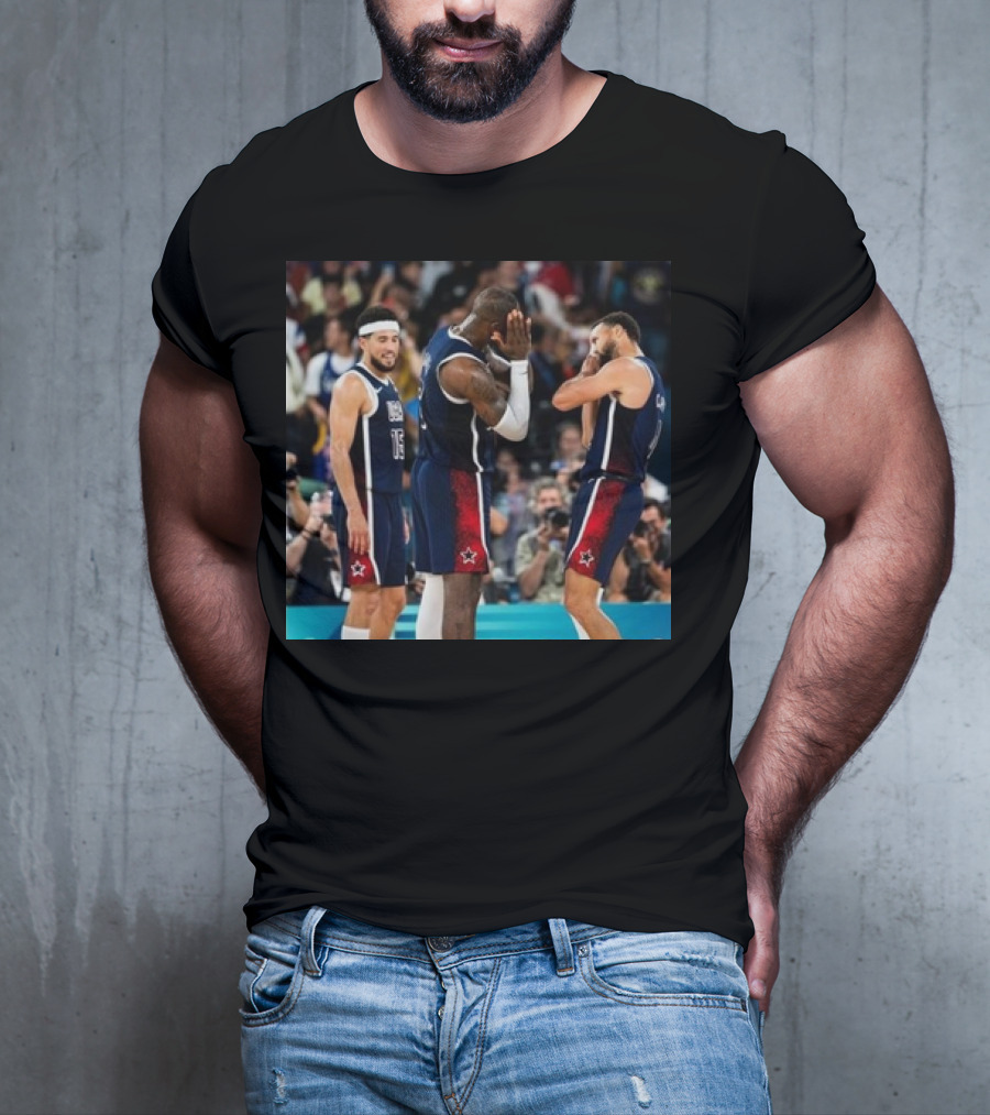 Stephen Curry Lebron James Night Night USA Basketball Olympic Paris T-Shirt